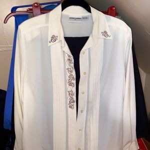 Alfred Dunner Vintage Button Up Blouse